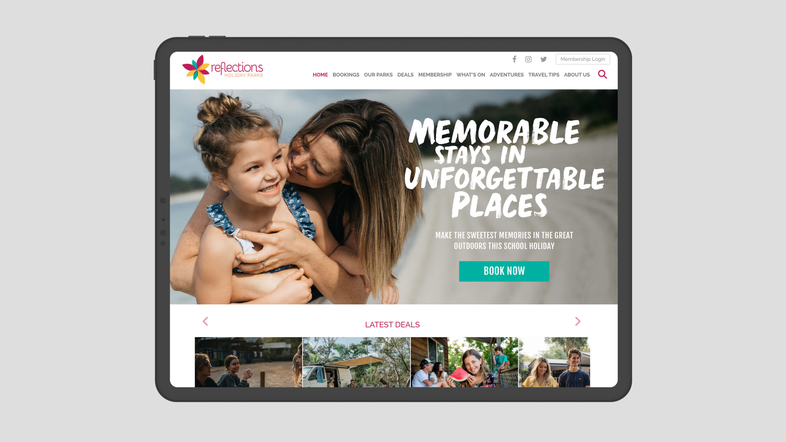 Reflections Holiday Parks - Brand Strategy - Website