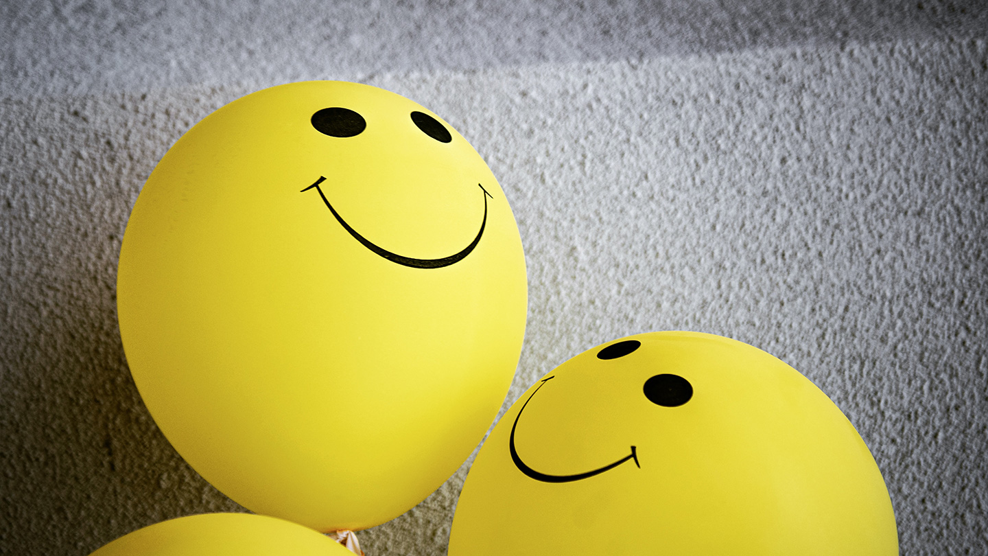 Happy Face Yellow Balloons