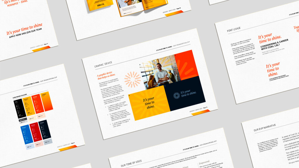 Coal LSL brand guidelines pages