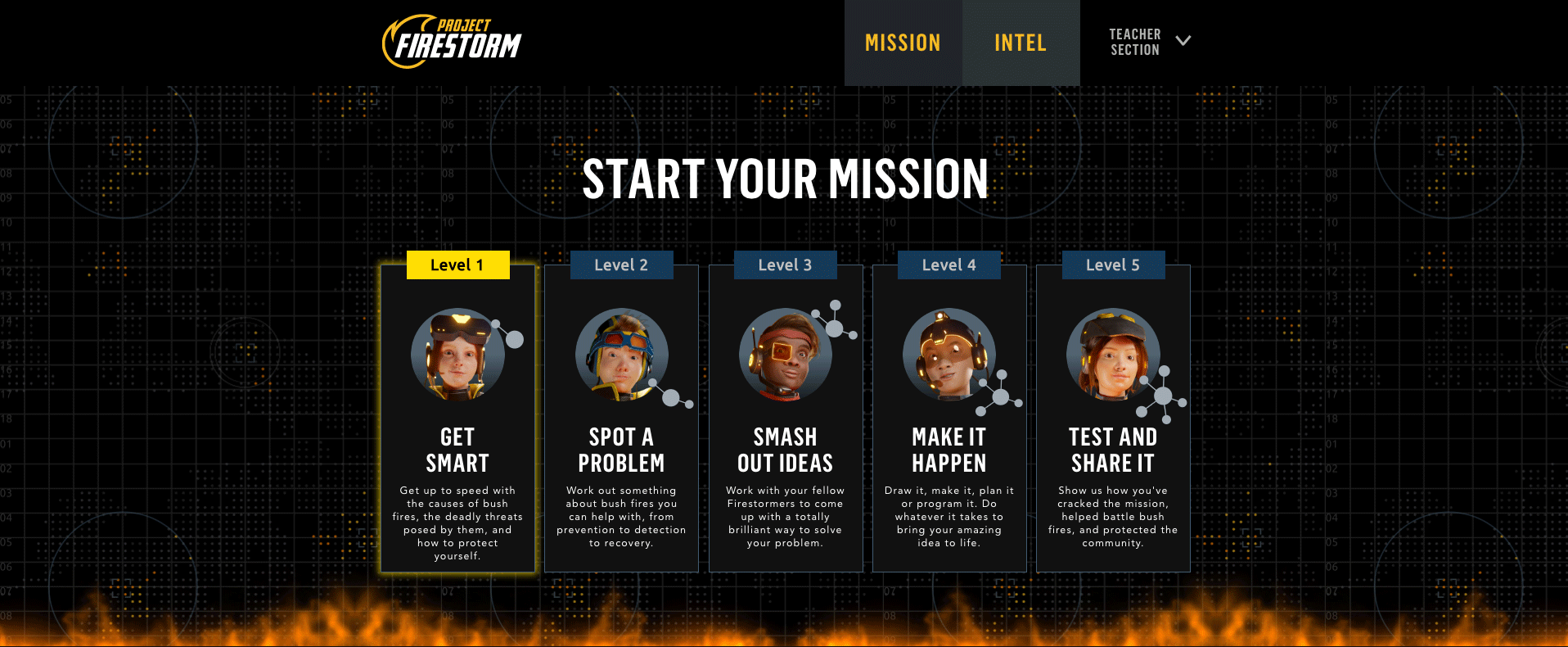 start mission animation for project firestorm