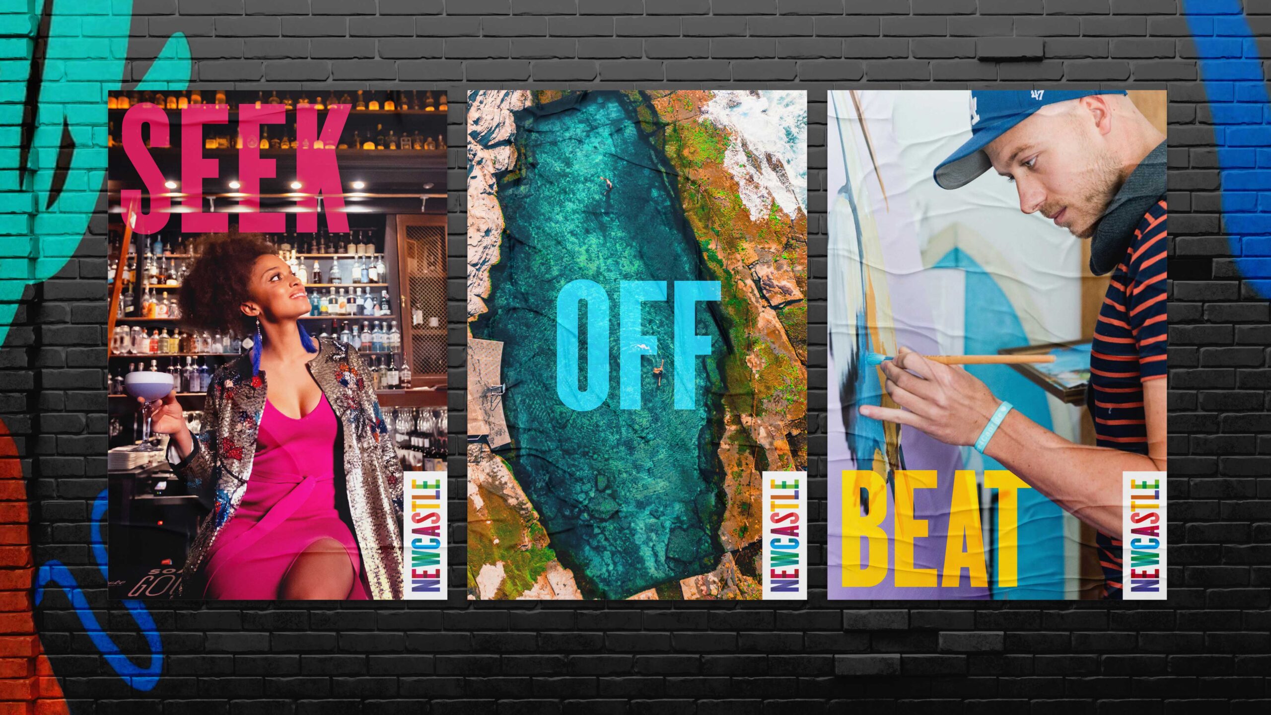 seek off beat campaign posters
