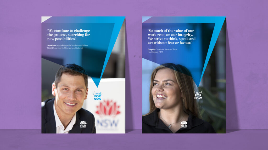 I work for NSW posters and organisational branding